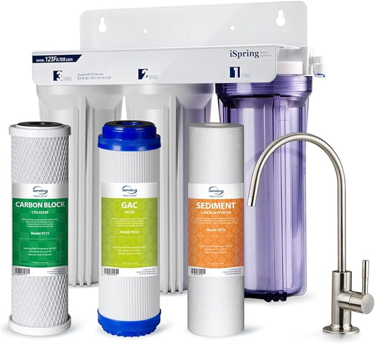 iSpring US31 Under Sink Water System, NSF Certified 3-Stage Water Filters by iSpring