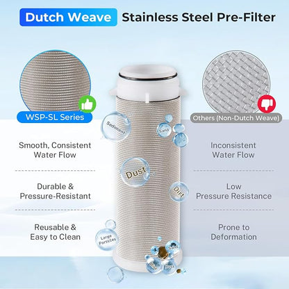 iSpring WSP-200SL Reusable Whole House Spin Down Sediment Water Filter - Image 3