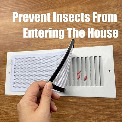White Floor Register Vent Screen Cover 4"x12" Magnetic - Image 3