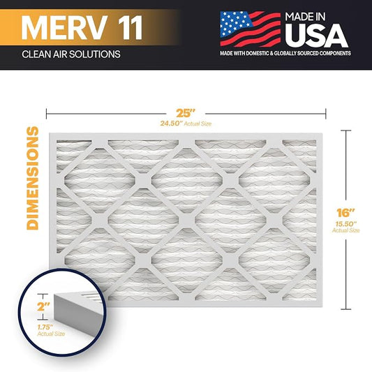 BNX TruFilter 16x25x2 Air Filter MERV 11 - Image 2