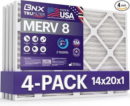 BNX TruFilter 14x20x1 Air Filter MERV 8 by BNX