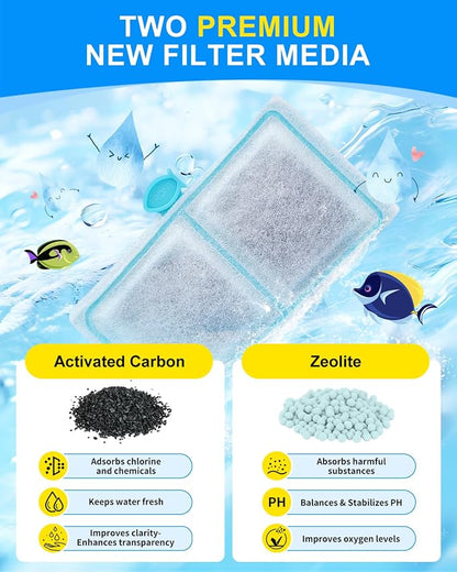 6 Pack Upgraded EF-S Fish Tank Filters Compatible - Image 4