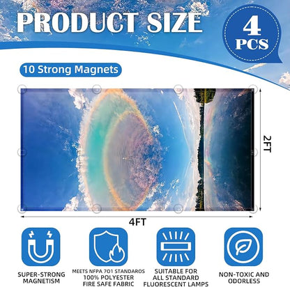 4 Pcs Fluorescent Light Covers - Image 2