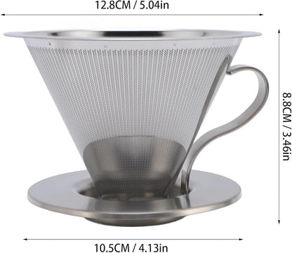 316 Stainless Steel Pour Over Coffee Dripper - Image 4