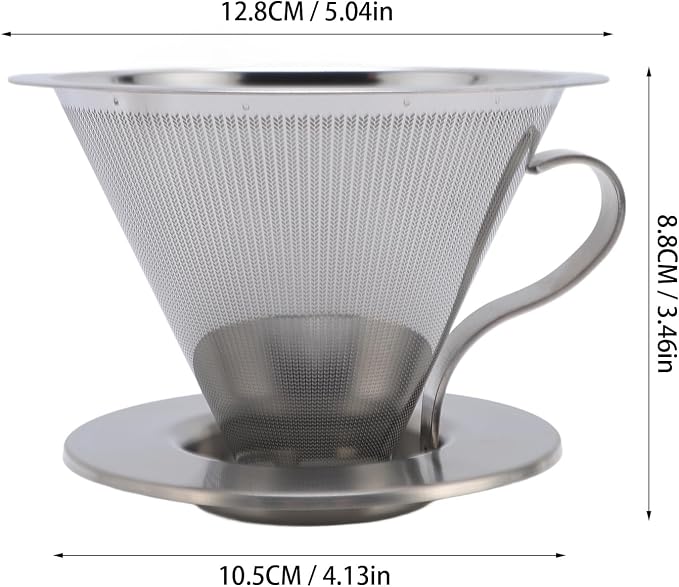Paperless Pour Over Coffee Strainer, Premium Stainless Steel Coffee Dripper - Image 6
