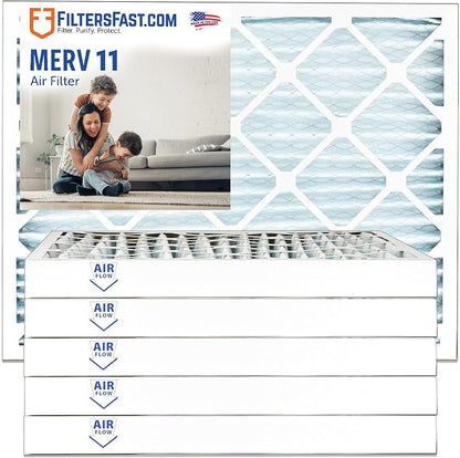 Filters Fast 12x24x2 Pleated Air Filter Merv 11, 2 Inch AC Furnace Air Filters by FiltersFast