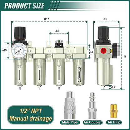 Industrial Grade 4-Stage Air Drying System, 1/2" Npt - Image 2