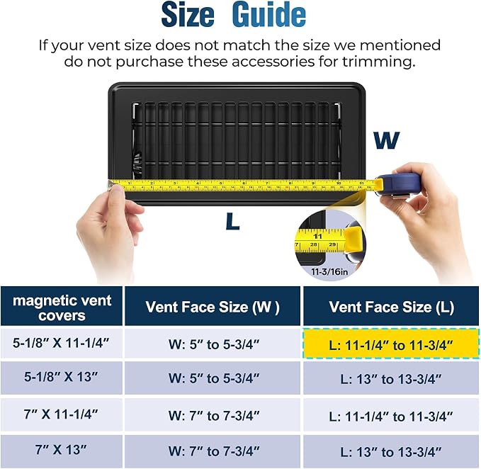 Magnetic Vent Covers with Vent Screen 7x13 Inch, Ceiling Air Vents to Block Dust - Image 6