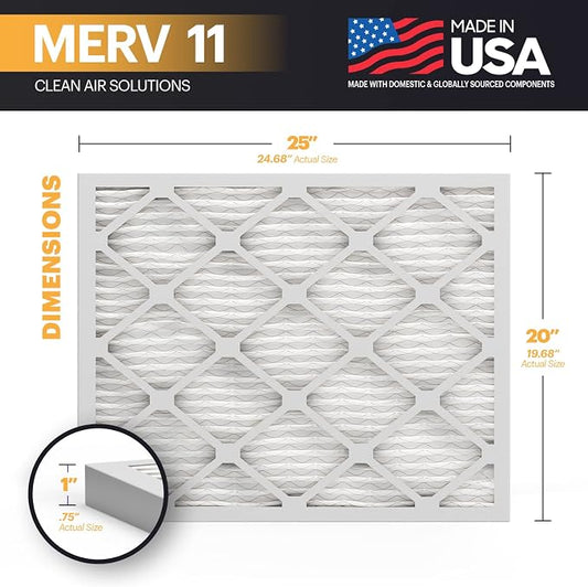BNX 20x25x1 MERV 11 Air Filter 2 Pack - Image 2