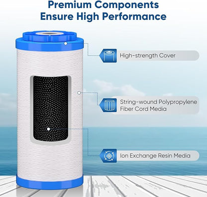 PUREPLUS 10"×4.5" String Wound Sediment Filter Compound - Image 2