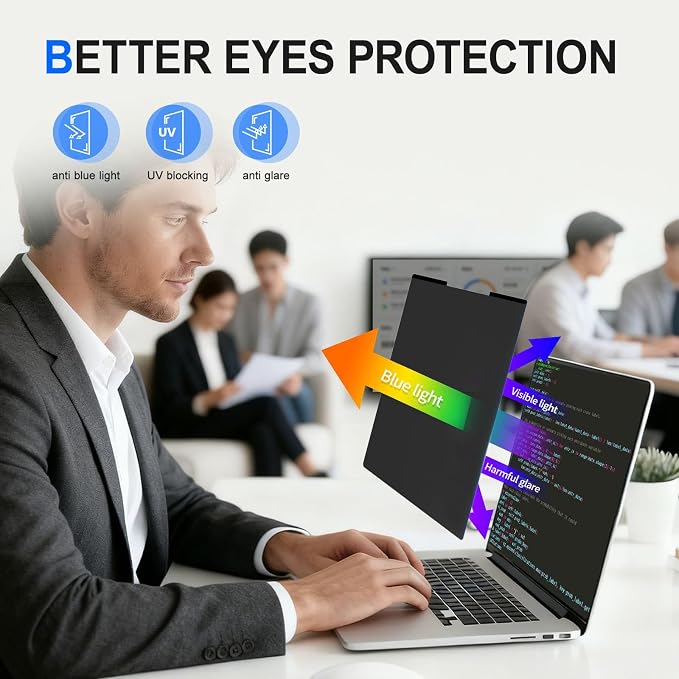 2Pack Magnetic 14 Inch Laptop Privacy Screen 16:10 Aspect Ratio, Removable - Image 4