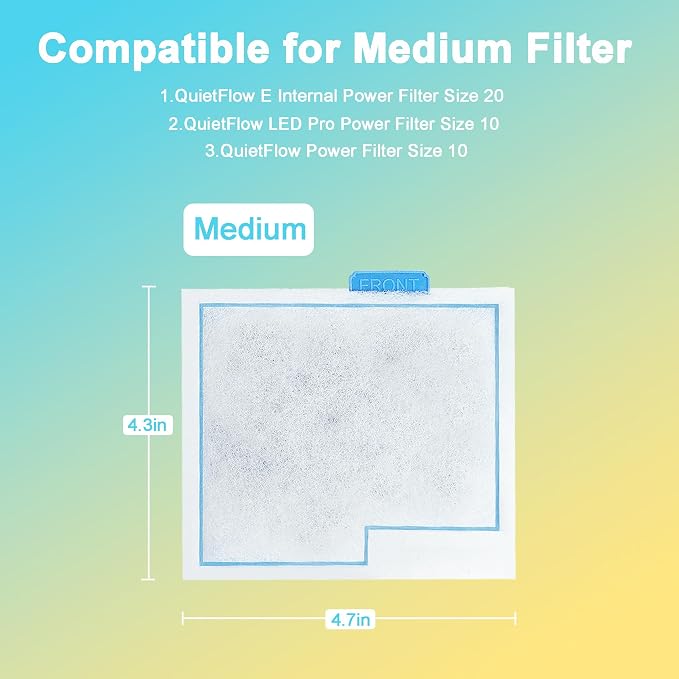 8 Pack Medium Fish Filter Cartridges Replacement Compatible - Image 3