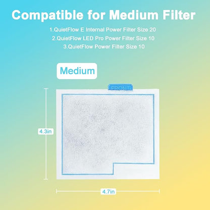 8 Pack Medium Fish Filter Cartridges Replacement Compatible - Image 3