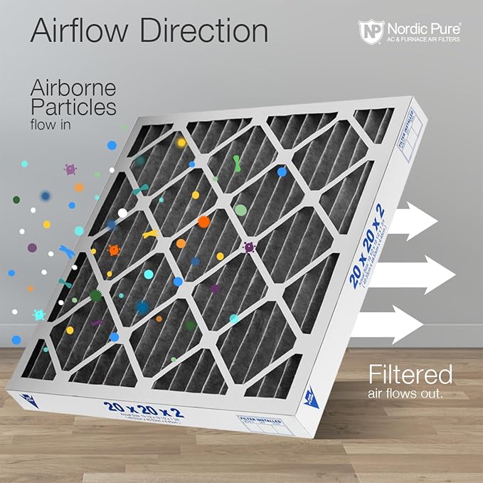 Nordic Pure 20x25x2 Furnace Air Filters MERV 8 Pleated Plus Carbon 3 Pack - Image 7