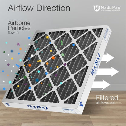 Nordic Pure 20x25x2 Furnace Air Filters MERV 8 Pleated Plus Carbon 3 Pack - Image 7