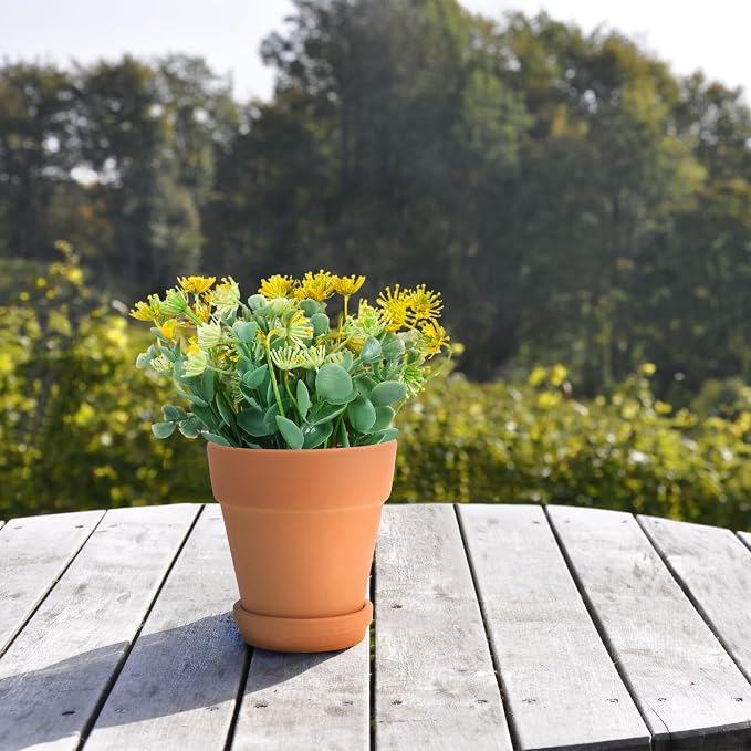 Red Clay Baked Clay Succulent Flower Pots - Image 5