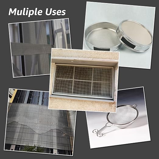 2 Pack 12"x24" Wire Mesh, 5 Mesh Crimped Stainless Steel Mesh, Never Rust - Image 6