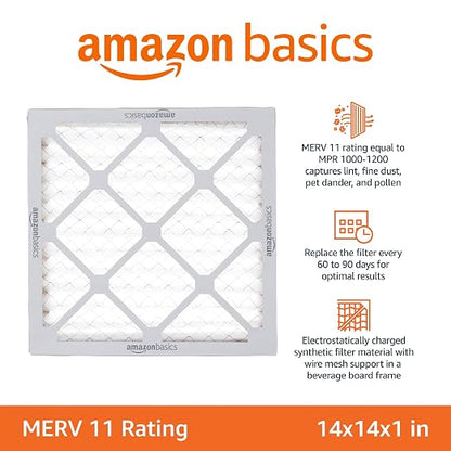 Amazon Basics 14x14x1 Air Filter 6 Pack, MERV 11 AC Furnace Filters - Image 2