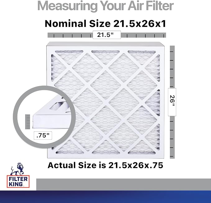 Filter King 21.5x26x1 Air Filter | 4-PACK | Carbon MERV 8 HVAC Pleated A/C - Image 2