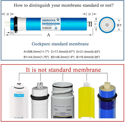Geekpure Reverse Osmosis RO Membrane 50 GPD -NSF Certificated-Water Filter - Image 4