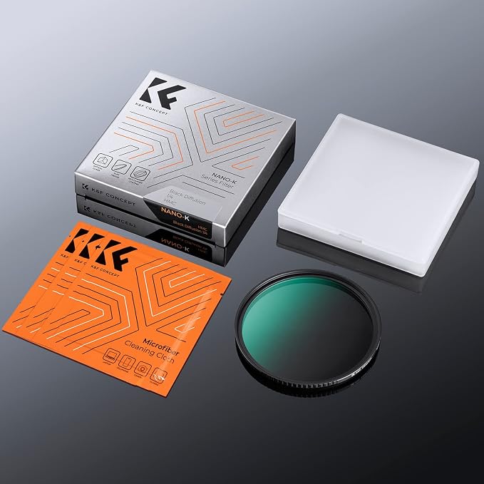 K&F CONCEPT 52mm Black Diffusion 1/4 Filter Mist Cinematic Effect Filter - Image 7
