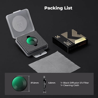K&F CONCEPT Screw On Black Diffusion 1/4 Filter Compatible - Image 6