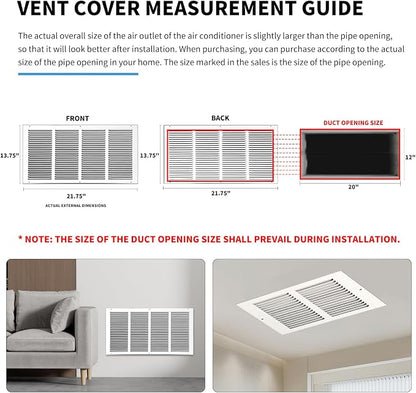 20x12 Return Air Grille, Air Return Vent Cover, Flat Vent Cover, Rejillas De - Image 4