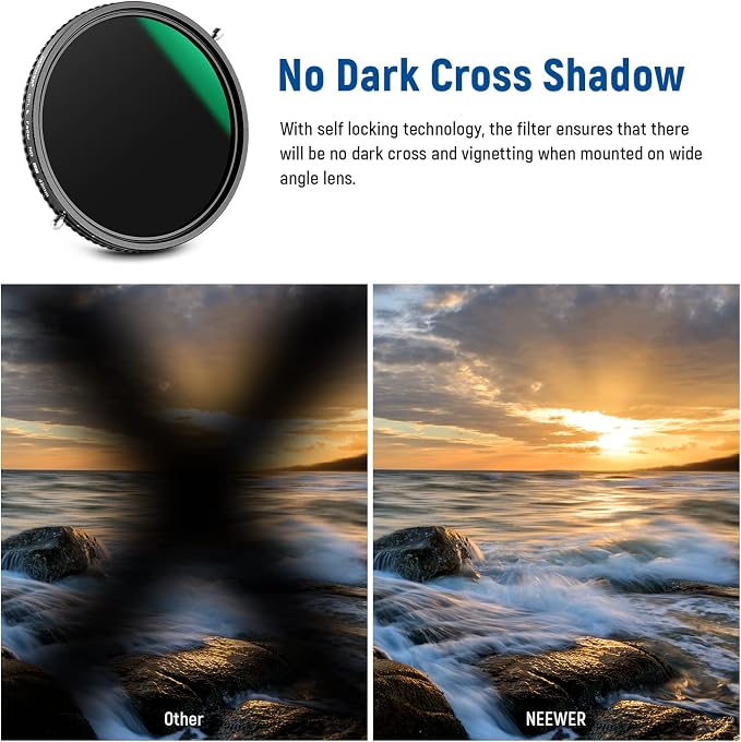 NEEWER 2 in 1 43mm Variable ND Filter ND2–ND32&CPL Filter No X Cross/30 Layer - Image 3