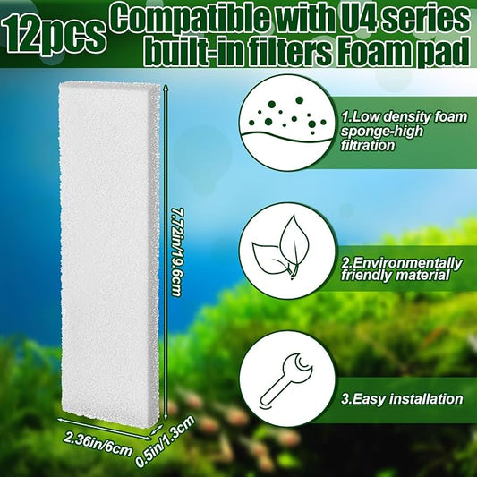 Pangda 24 Pcs Carbon Filter Foam Pads and Foam Filters Compatible - Image 2