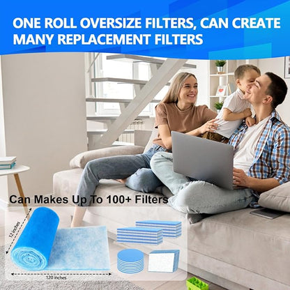 2 Rolls 12" x120" Air Vent Filters, Cut to Fit Air Filter, MERV 8 Triple Vent - Image 3