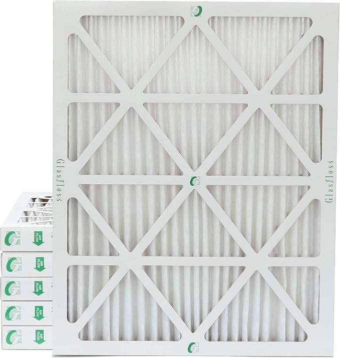 Glasfloss 18x20x2 MERV 10 2" Inch Pleated Air Filters Box of 6. Actual Size: by Glasfloss