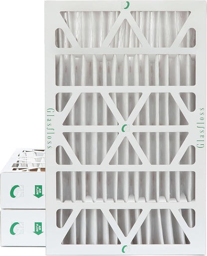Glasfloss 12x24x4 MERV 10 4" Inch Pleated Air Filters Box of 3. Actual Size: by Glasfloss