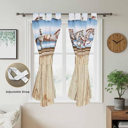 Western Horse Bedroom Curtains 72 Inch Length, Window Curtains Tab Top - Image 5