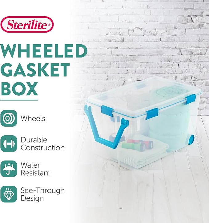 Sterilite 12-Pack Gasket Box, Weather-Resistant Storage Bins - Image 2