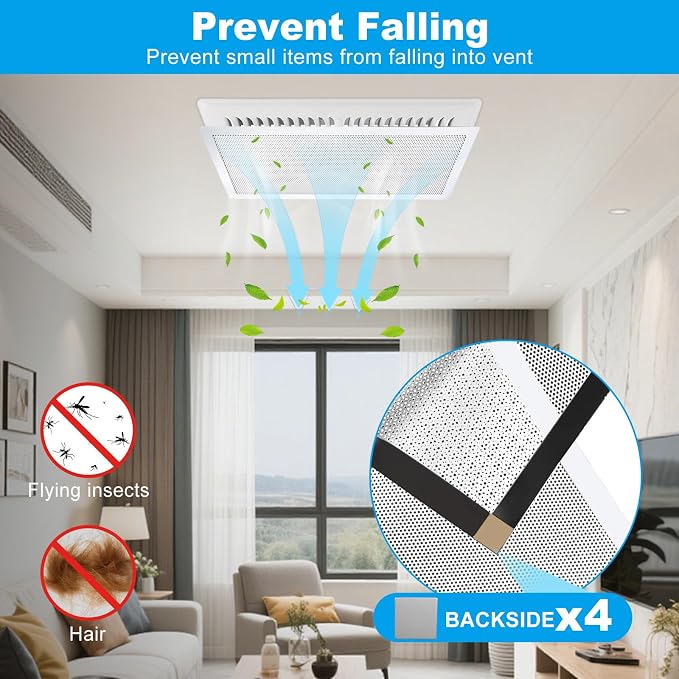 4-Pack 5"x11" White Powerful Magnetic Vent Covers - Image 4