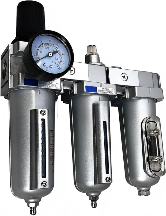 3/4" NPT Heavy Duty Compressed Air Filter Regulator Coalescing Dsiccant Dryer - Image 2