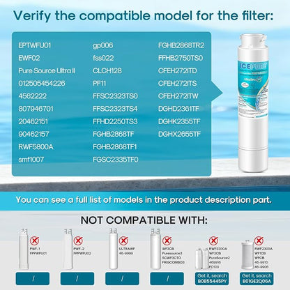 ICEPURE Alkaline RWF5800A-AL Refrigerator Water Filter and Air Filter - Image 2
