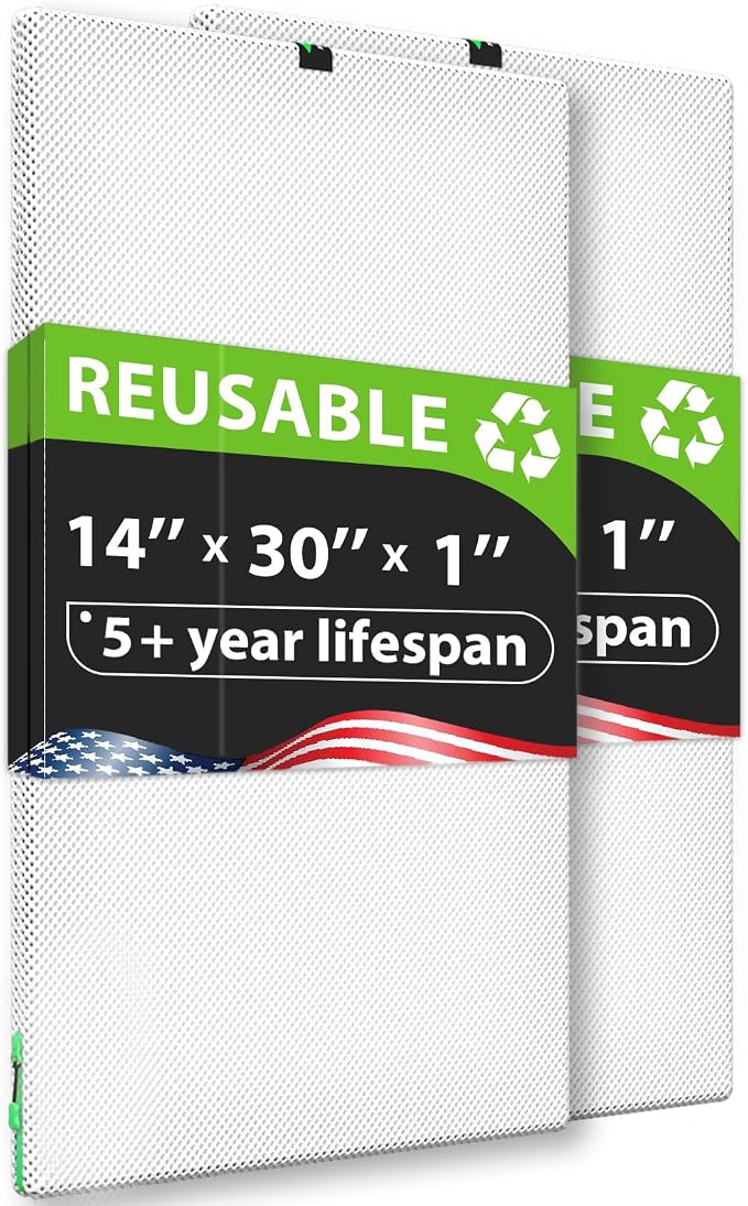 REair 14x30x1 Air filter Pro Kit, Washable and Reusable Air Filter 14x30x1 by Reair