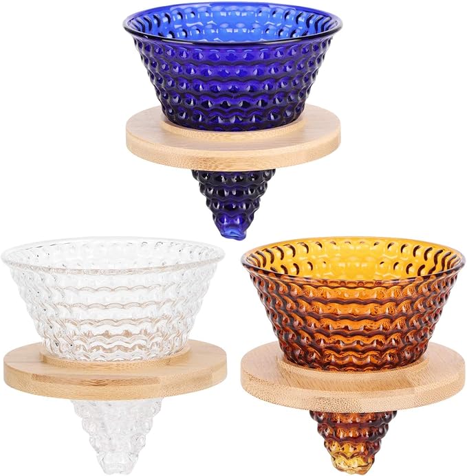 AUNMAS Coffee Dripper Pour Over Filter, Thick Glass Durable Simple Use Even - Image 4
