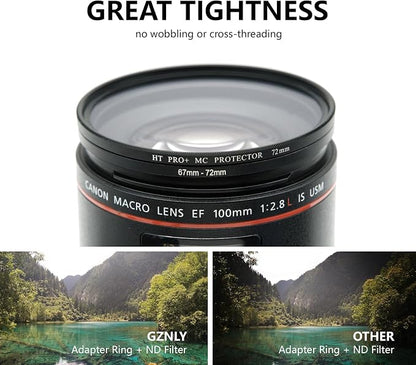 67mm to 49mm Step-up Adapter Rings Filter Adapter Black Metal Step Down Filter - Image 6