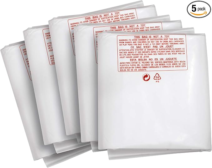 Clear Plastic Dust Collector Replacement Bag 5 Pack 20" Diameter by 43" Long by PeachtreeWoodworkingSupply