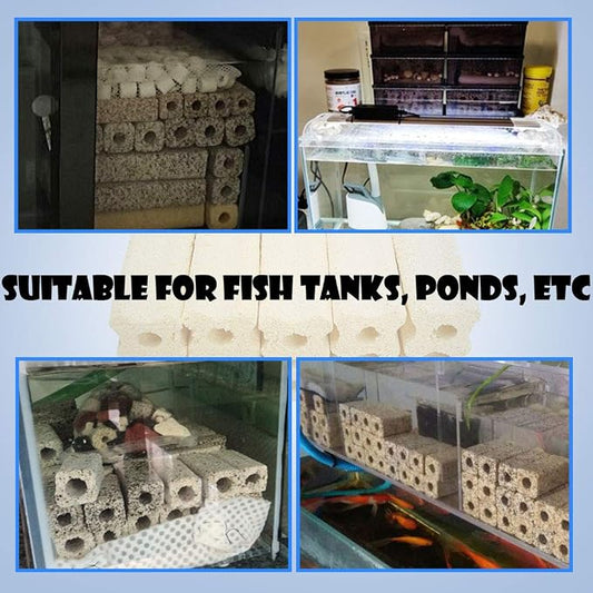 PINVNBY 20 Pcs 6.2-Inch Large Aquarium Filter Media Fish Tank Ceramic Media - Image 2