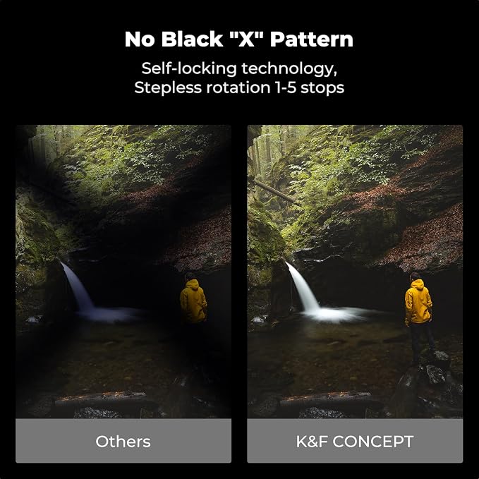 K&F CONCEPT 58mm Variable ND2-32 ND Lens Filter & Circular Polarizing Filter - Image 4