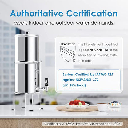 Waterdrop Gravity-fed Water Filter System, 2.25G Stainless-Steel System - Image 2