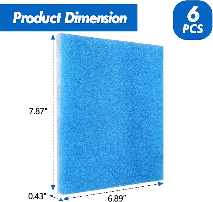 6 Pack Dryer Filter Replacement, Pre-Cut Portable Dryer Filters Compatible - Image 4