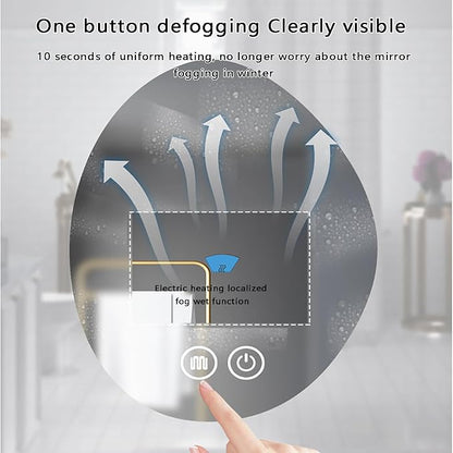 Illuminated LED Bathroom Mirror 500x800mm Wall Mounted Smart Vanity Mirror - Image 2