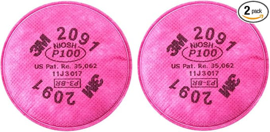 3M 2091 P100 Particulate Filter, 3 Pairs by 3MIndustrial