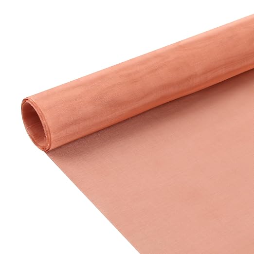Copper Mesh Screen, 11.8" x 118", 40 Mesh, 99.9% Pure Copper, Woven Wire by AKZYTUE
