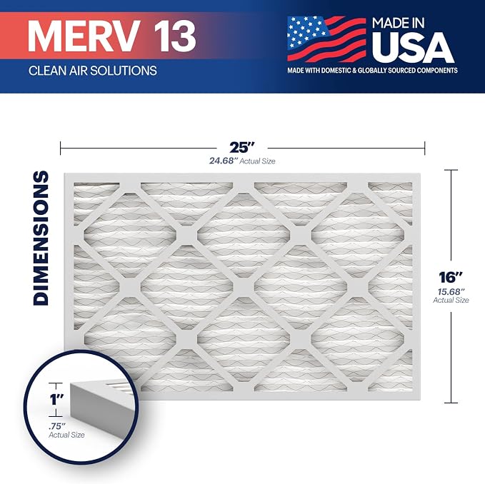 BNX TruFilter 16x25x1 Air Filter MERV 13 - Image 2