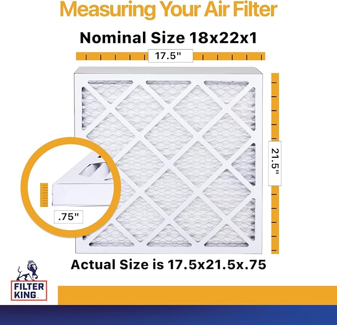Filter King 18x22x1 Air Filter | 4-PACK | MERV 13 HVAC Pleated A/C Furnace - Image 2